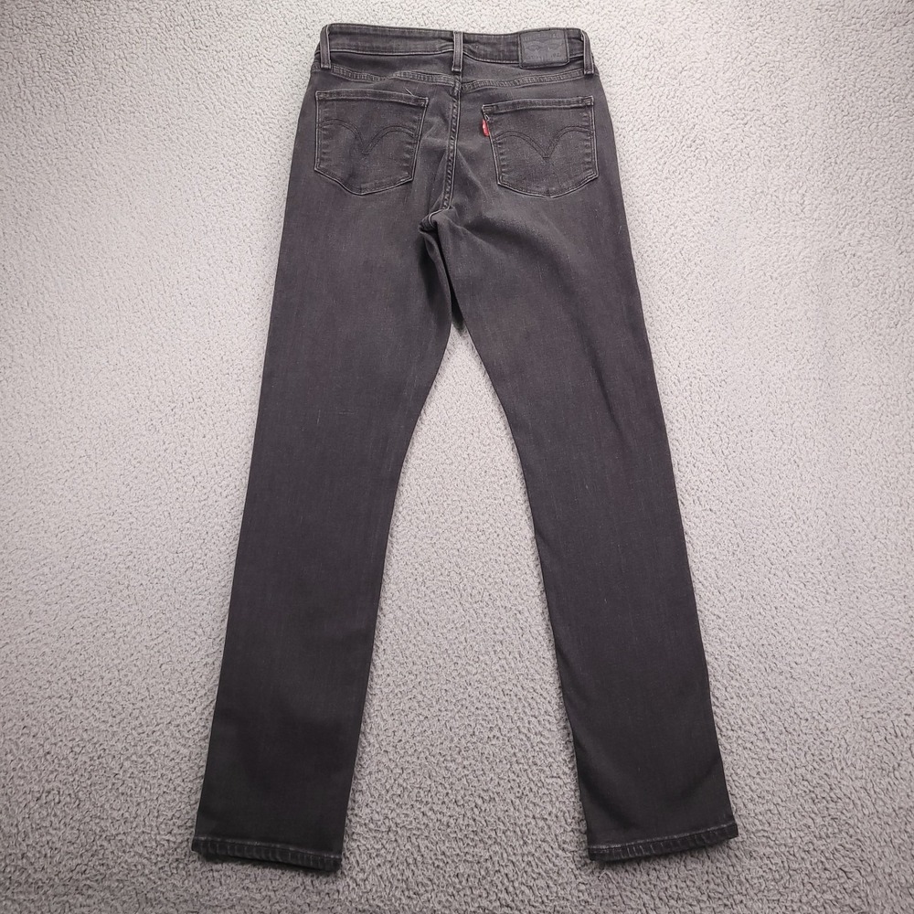 LEVIS Jeans Size 6 Classic Mid Rise Skinny Gray Faded Black Stretch Denim